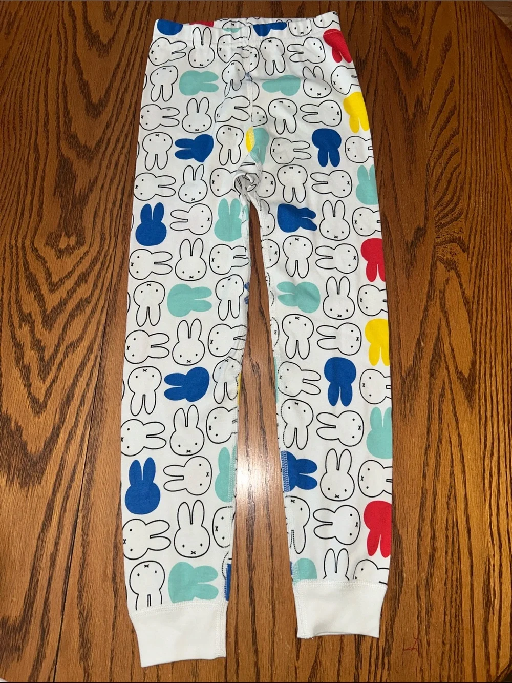 Hanna Andersson x miffy Pant and LS top pajama set with Multicolor Bunny Print